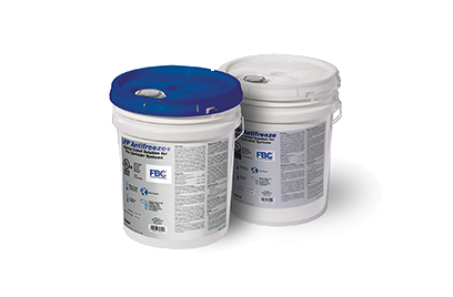 Two buckets of aantifreeze on a white background