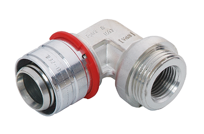 A CPVC fitting on a white background