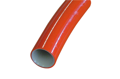An orange pipe on a white background