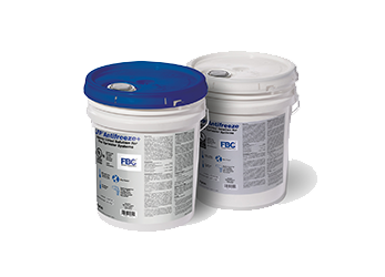 Two buckets of aantifreeze on a white background