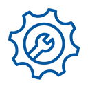 Icon of a spanner in a gear